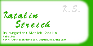 katalin streich business card